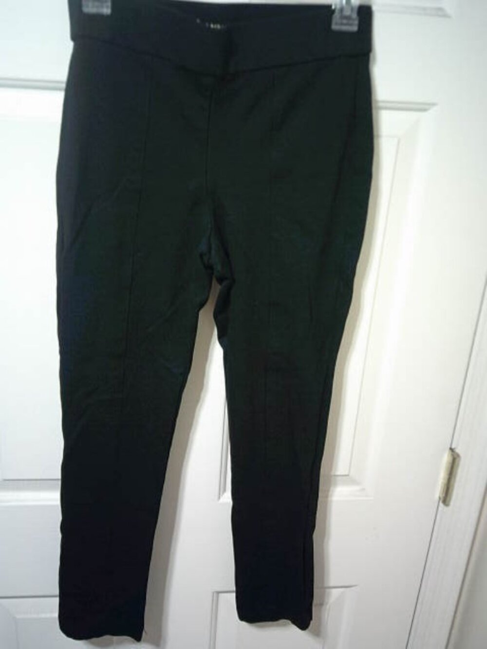 CUTE ANNE KLEIN DEEP BLK COMPRESSION STYLE LEGGINGS PANTS SIZE S 4/6 NWOT 👩
